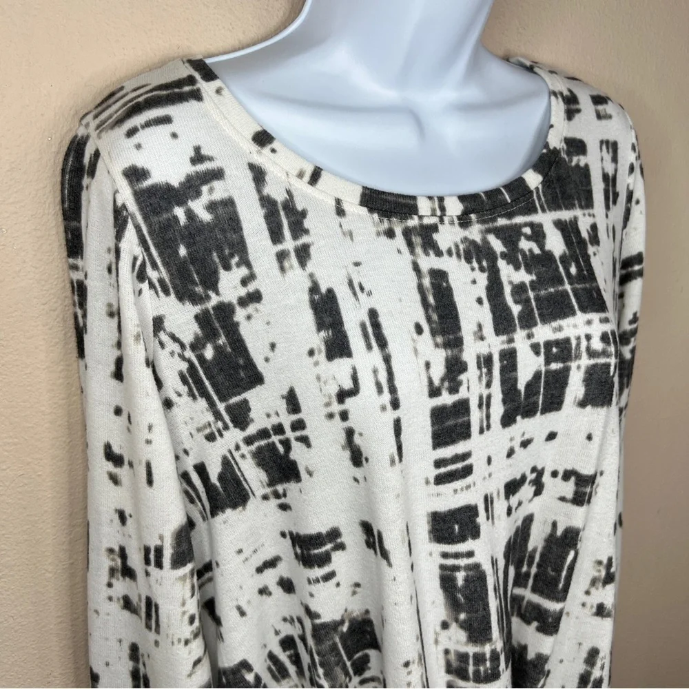 Medium Rose And Olive Beige Grey Tie Dye Pullover Casual Boho